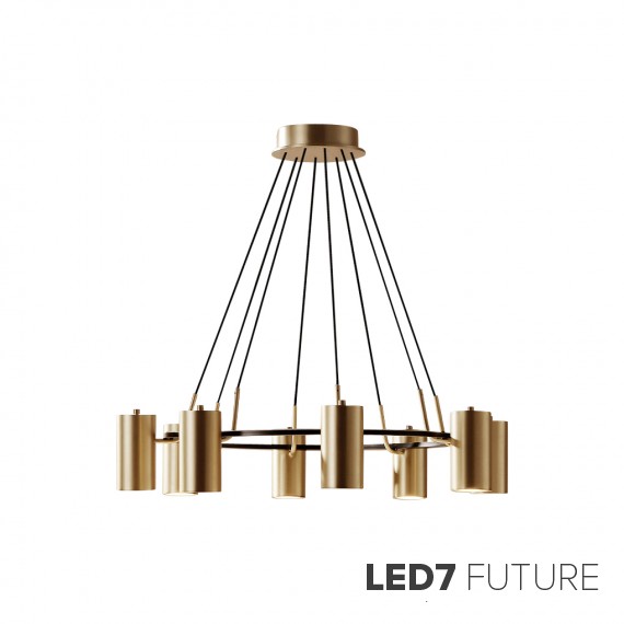 Loft Industry Modern - Brass Bank Chandelier